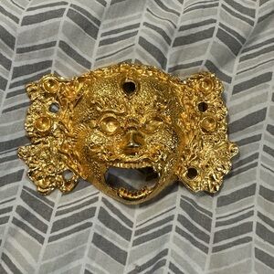 Gold Tone Face Belt Buckle